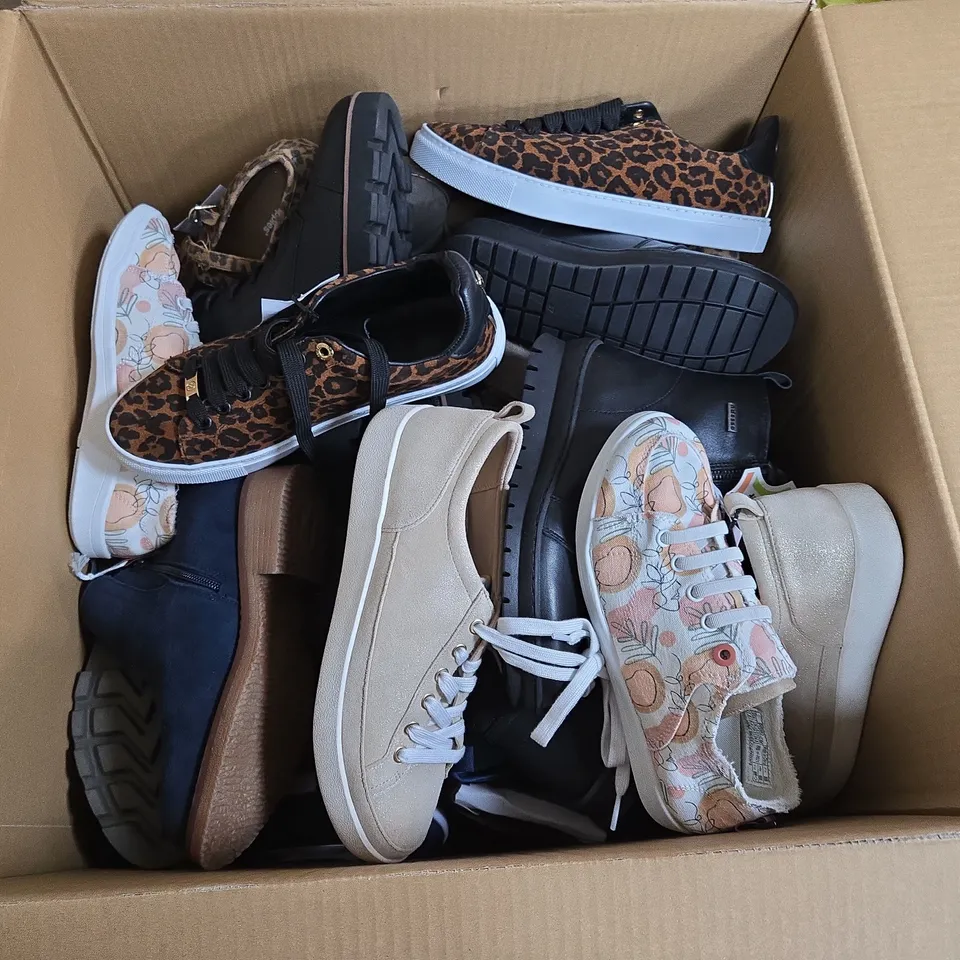 LARGE QUANTITY OF ASSORTED SHOES IN VARIOUS COLOURS, STYLE AND SIZES 