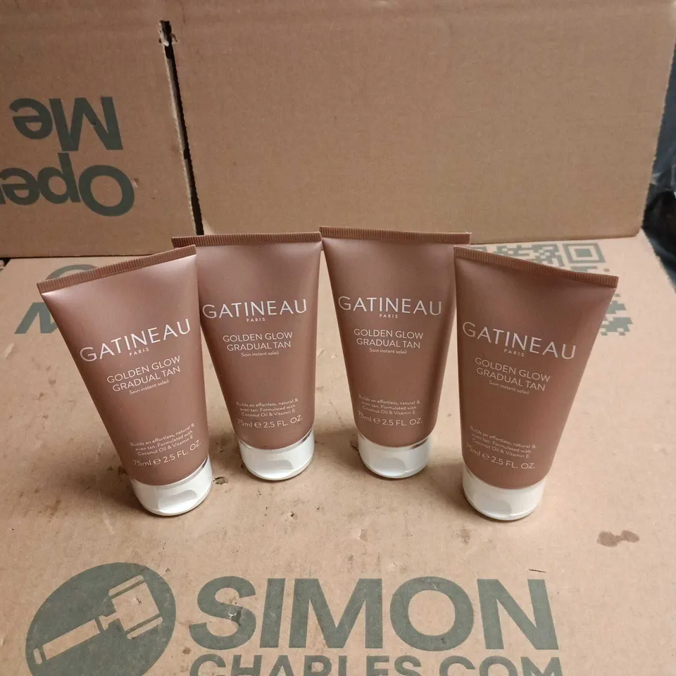 4 X GATINEAU PARIS GOLDEN GLOW GRADUAL TAN 75ML UNBOXED