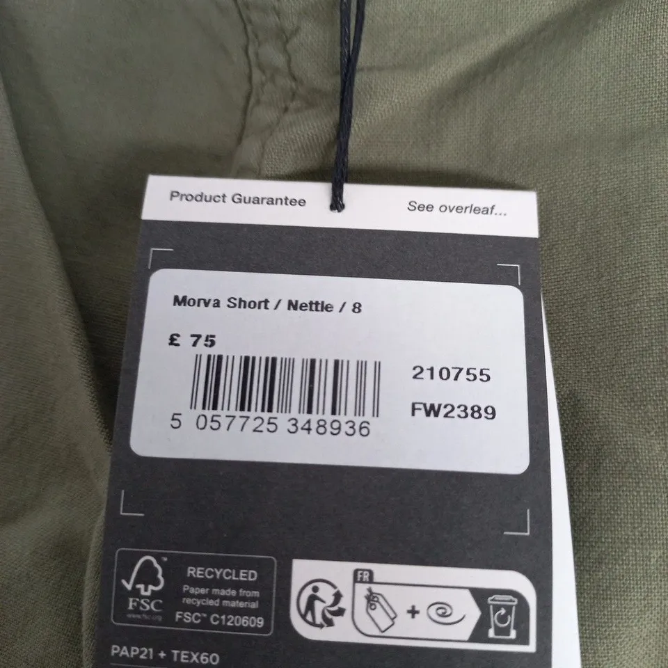 FINISTERRE MORVA SHORT – NETTLE - UK SIZE 8