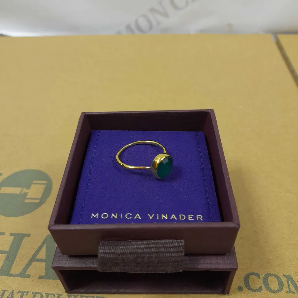 MONICA VINADER GOLD STONE RING