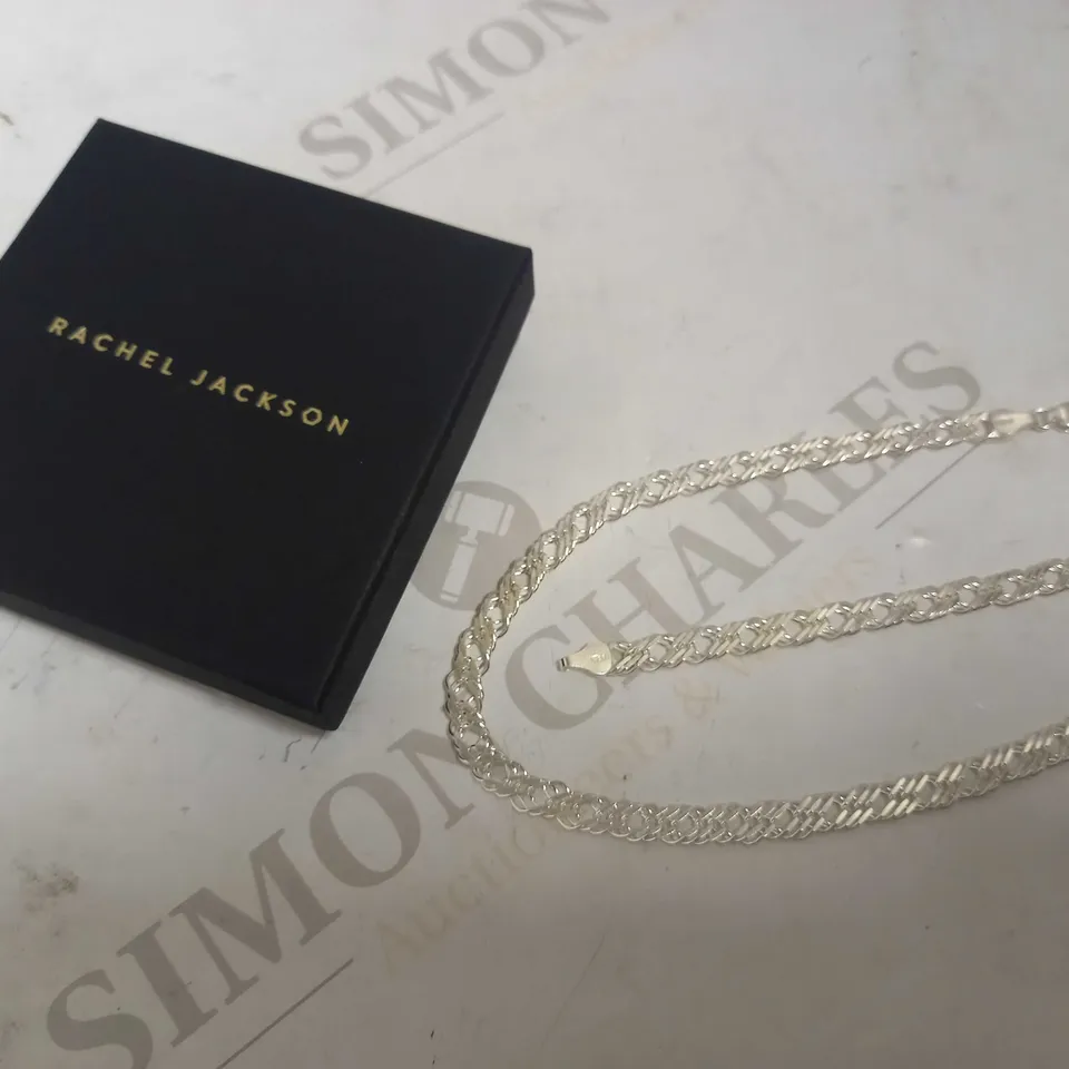 RACHEL JACKSON STERLING SILVER CHOKER STYLE STATEMENT CHEVRON NECKLACE RRP £120