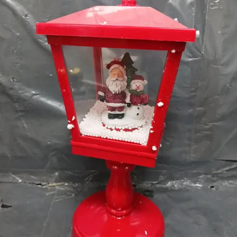 CHRISTMAS SCENE LIGHT UP SNOWING LANTERN WITH MUSIC