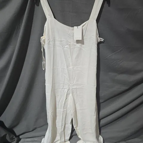 NOBODY'S CHILD BRIANNA JUMPSUIT – WHITE (SOFT STONE), UK 16 (EU 44, US 12)