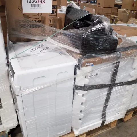 PALLET OF APPROXIMATELY 6 UNPROCESSED RAW RETURN WHITE GOODS TO INCLUDE