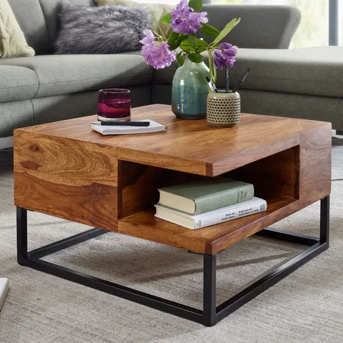 BOXED FRAME COFFEE TABLE WITH STORAGE 