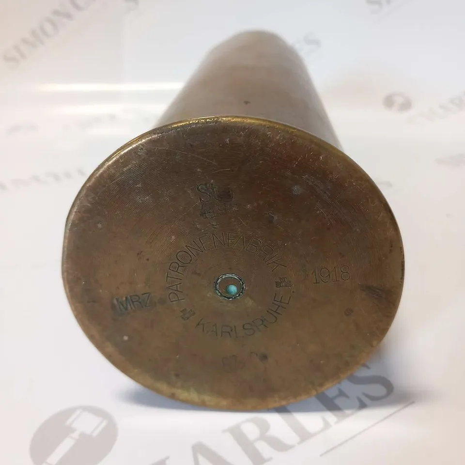 PATRONENFABRIK KARLSRUHE MRZ 1918 SHELL CASING 67% CU SP255