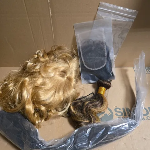 APPROXIMATELY 10 ASSORTED HAIR EXTENSION PRODUCTS IN VARIOUS STYLES & COLOURS 