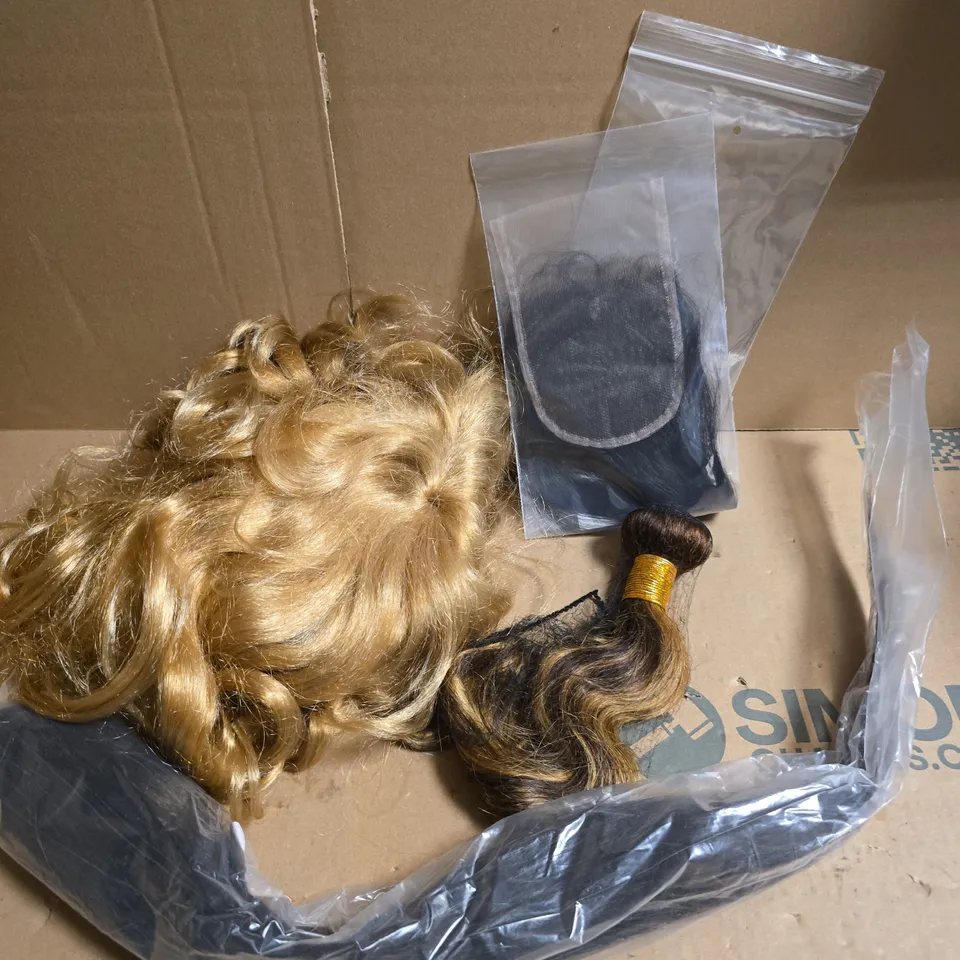 APPROXIMATELY 10 ASSORTED HAIR EXTENSION PRODUCTS IN VARIOUS STYLES & COLOURS 
