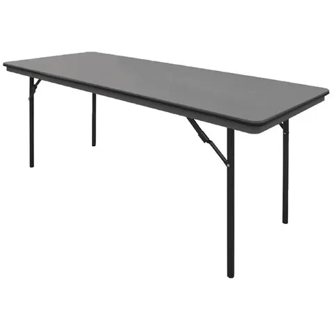 BOXED BOLERO ABS RECTANGULAR FOLDING TABLE GREY 6FT (1 BOX)