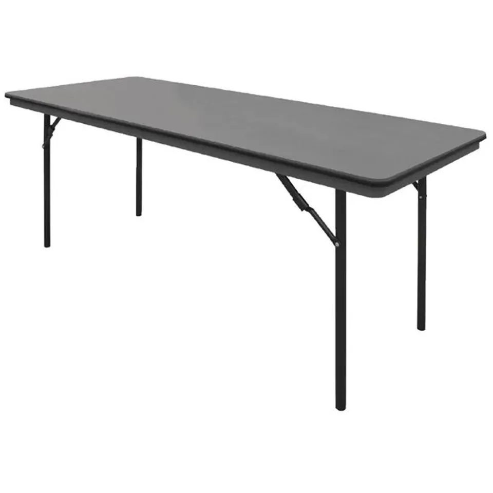 BOXED BOLERO ABS RECTANGULAR FOLDING TABLE GREY 6FT (1 BOX)