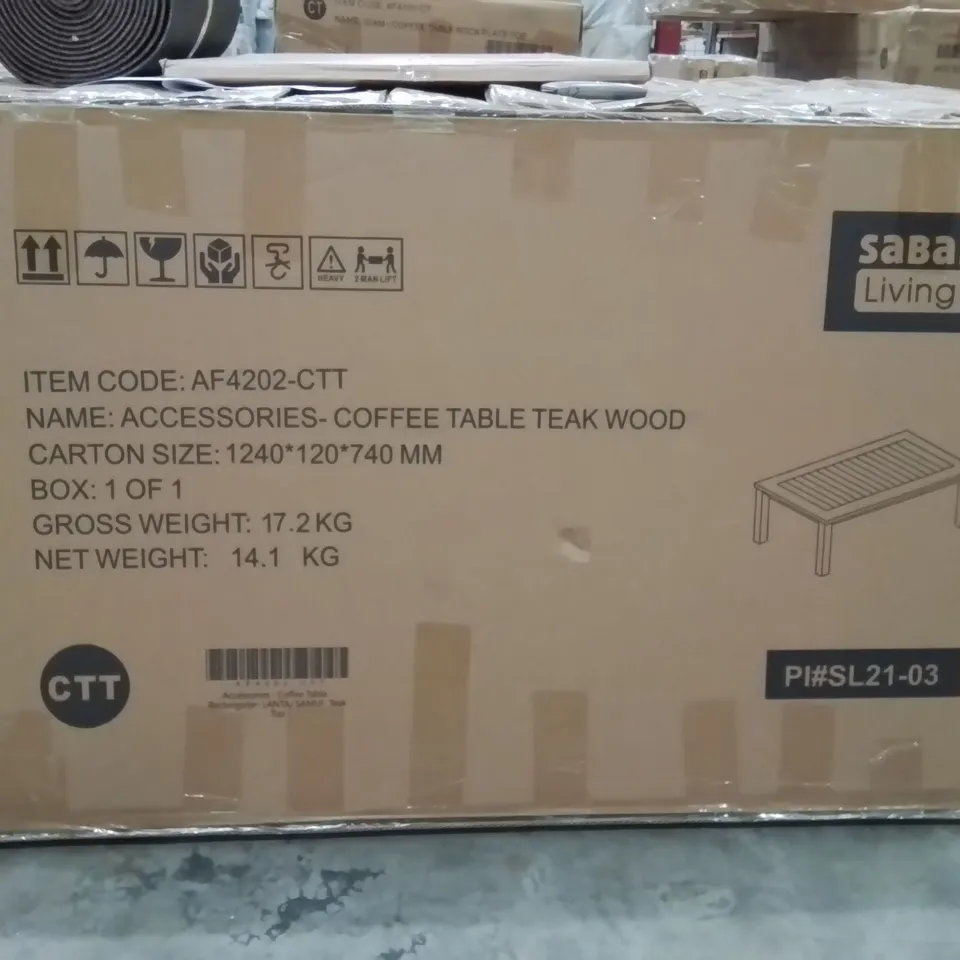 BOXED COFFEE TABLE -TEAKWOOD-