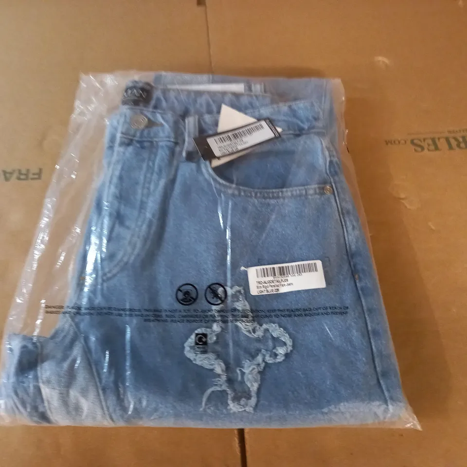 BOOHOO MAN SLIM RIGID PANELLED FLARE JEANS - 32R
