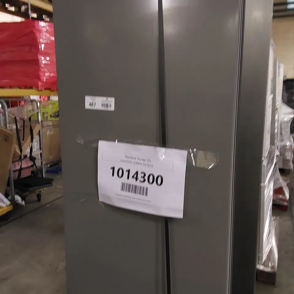 HOOVER FREESTANDING AMERICAN FRIDGE 521L STAINLESS STEEL