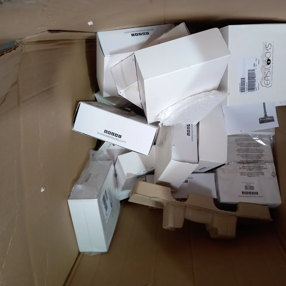 BOX OF APPROXIMATELY 12 ASSORTED HAIRS EXTENSIONS 