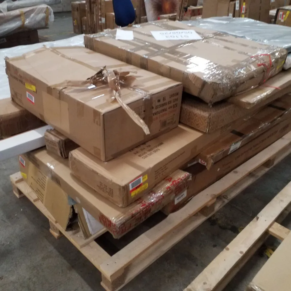 PALLET CONTAINING ASSORTED FLATPACK FURNITURE PARTS 