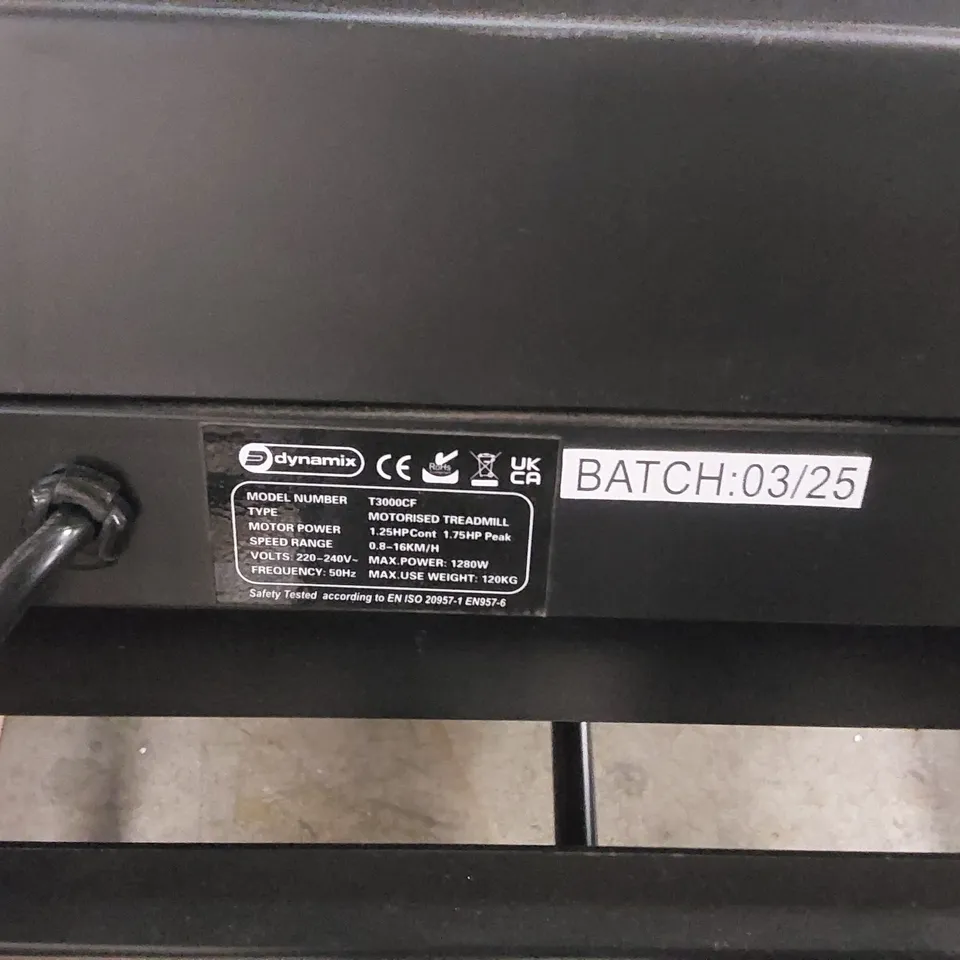DYNAMIX T3000CF MOTORISED TREADMILL 