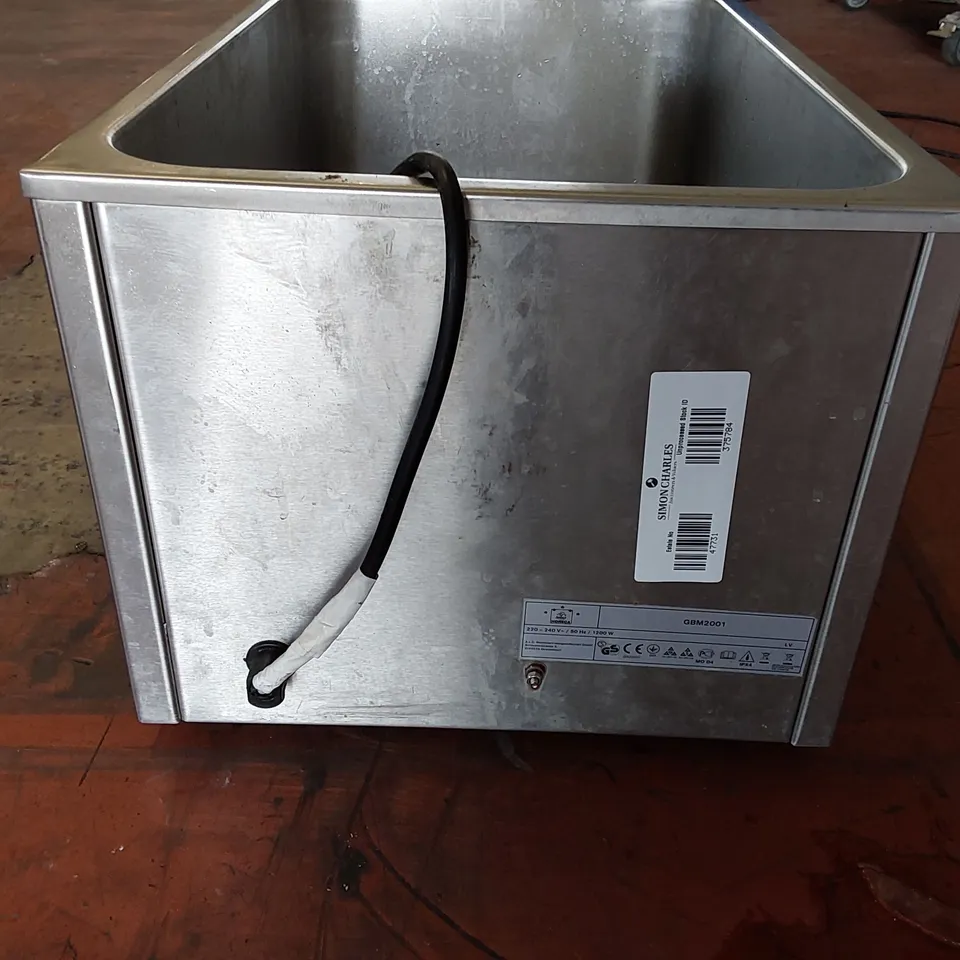 SELECT HORECA GBM2001 BAIN MARIE FOOD WARMER