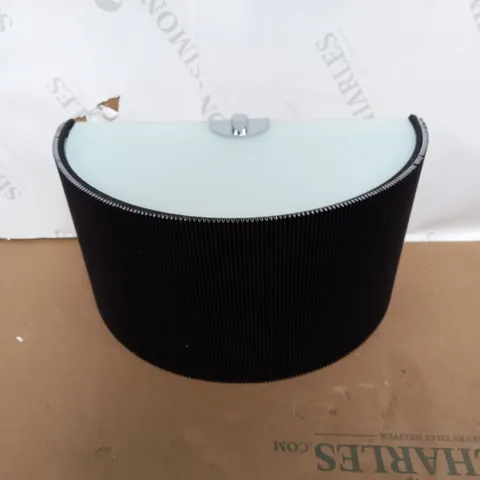 BLACK TEXTURED ROUND WALL LIGHT