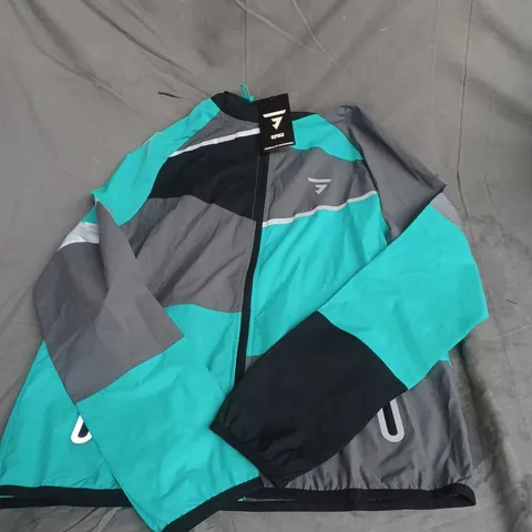 GRIID PANEL JACKET IN BLACK/ONYX/MINT SIZE M