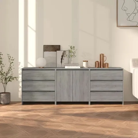BOXED GIBELLY 70CM WIDE 6 DRAWER SIDEBOARD (3 BOXES)