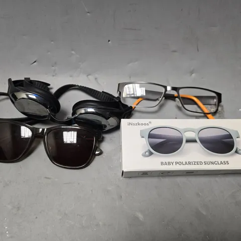 APPROXIMATELY 12 ASSORTED VISION CARE ITEMS TO INCLUDE - EYEWEAR GLASSES , CARRY CASES , SUNGLASSES ETC