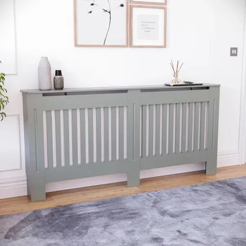 BOXED VIDA DESIGNS CHELSEA RADIATOR COVER - DARK GREY - EXTRA LARGE
