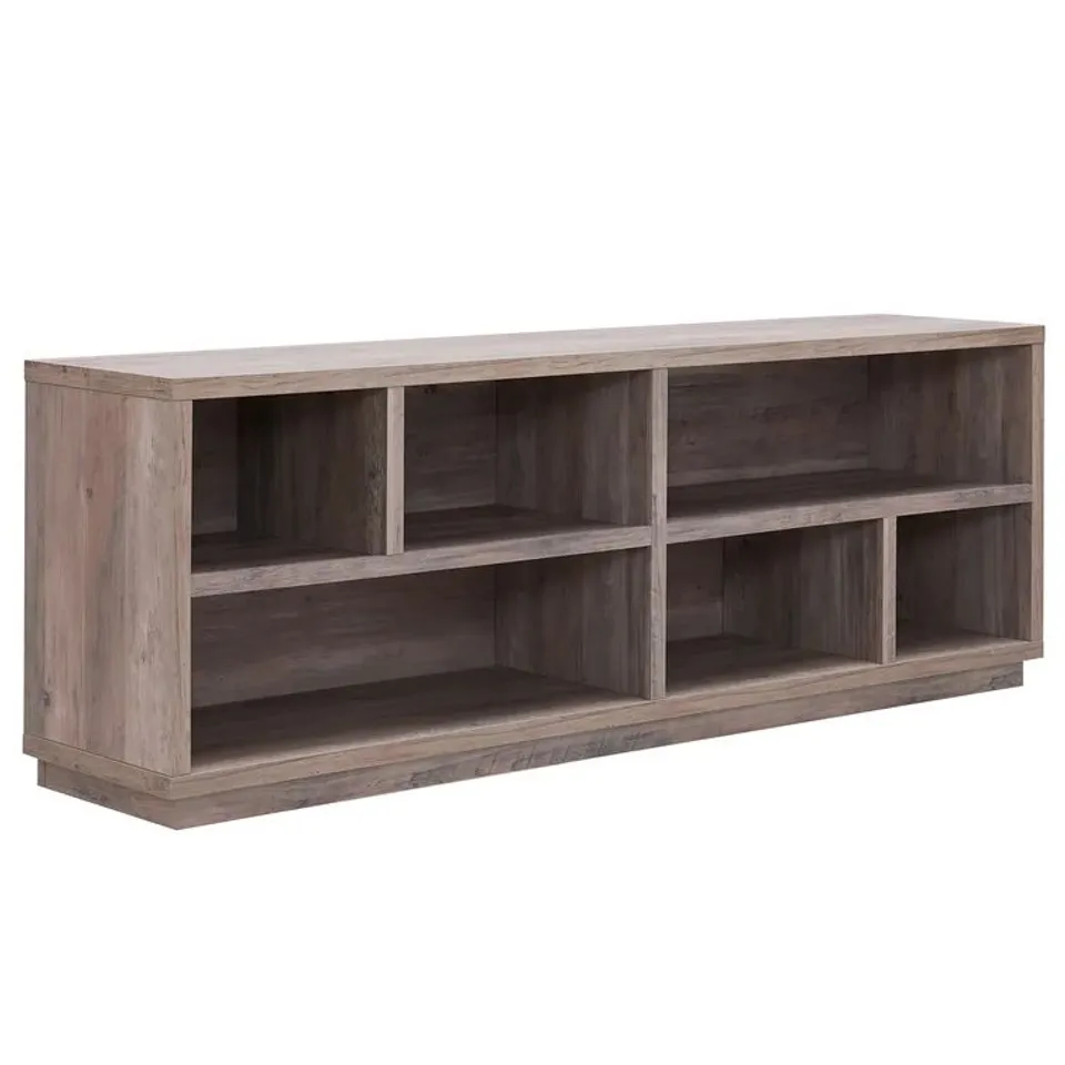 BOXED ENCHANTRA TV STAND FOR TVS UP TO 75" - GREY OAK FINISH (1 BOX)