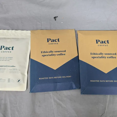 LOT OF 9 ASSORTED PACT COFFEE 250G PACKS
