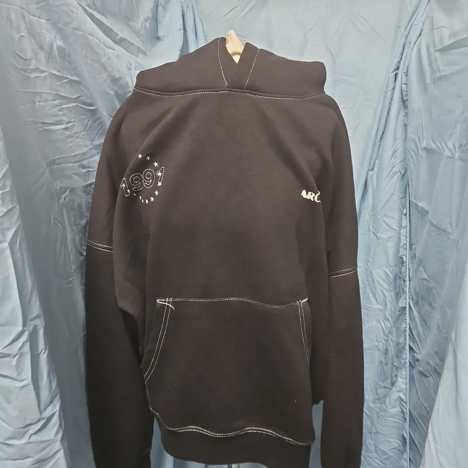 SWD BLACK HOODIE WITH GRAPHIC PRINT, SIZE L (EU L / US L) 