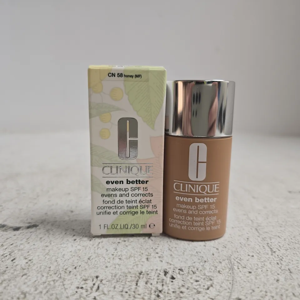 BOXED CLINIQUE EVEN BETTER MAKEUP SPF 15 CN 58 HONEY (30ML)