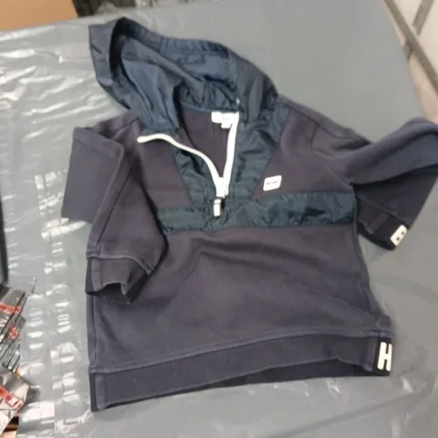 BOSS NAVY ZIP HOODIE WITH HOOD – UNISEX - SIZE 108CM