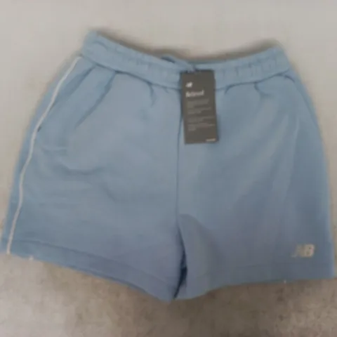 NEW BALANCE SHORTS IN SKY BLUE/WHITE SIZE XS