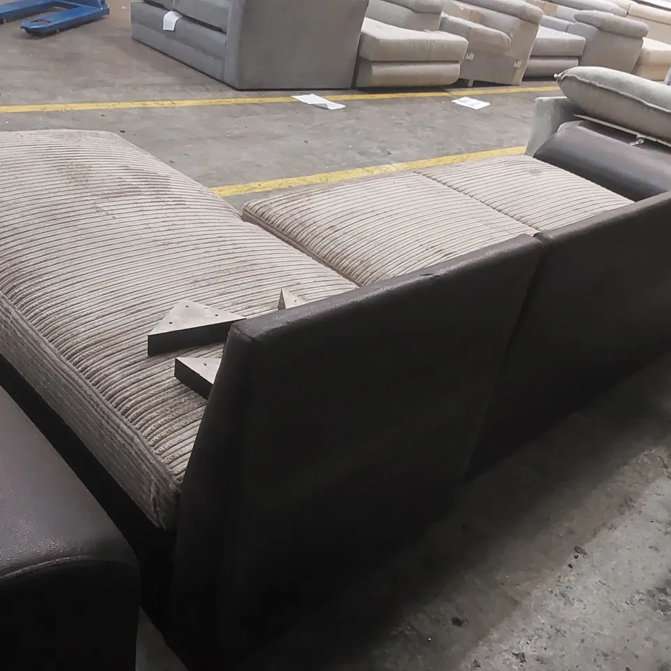 QUALITY DESIGNER ACEE CORNER SOFA BED JUMBO CORD UPHOLSTERY