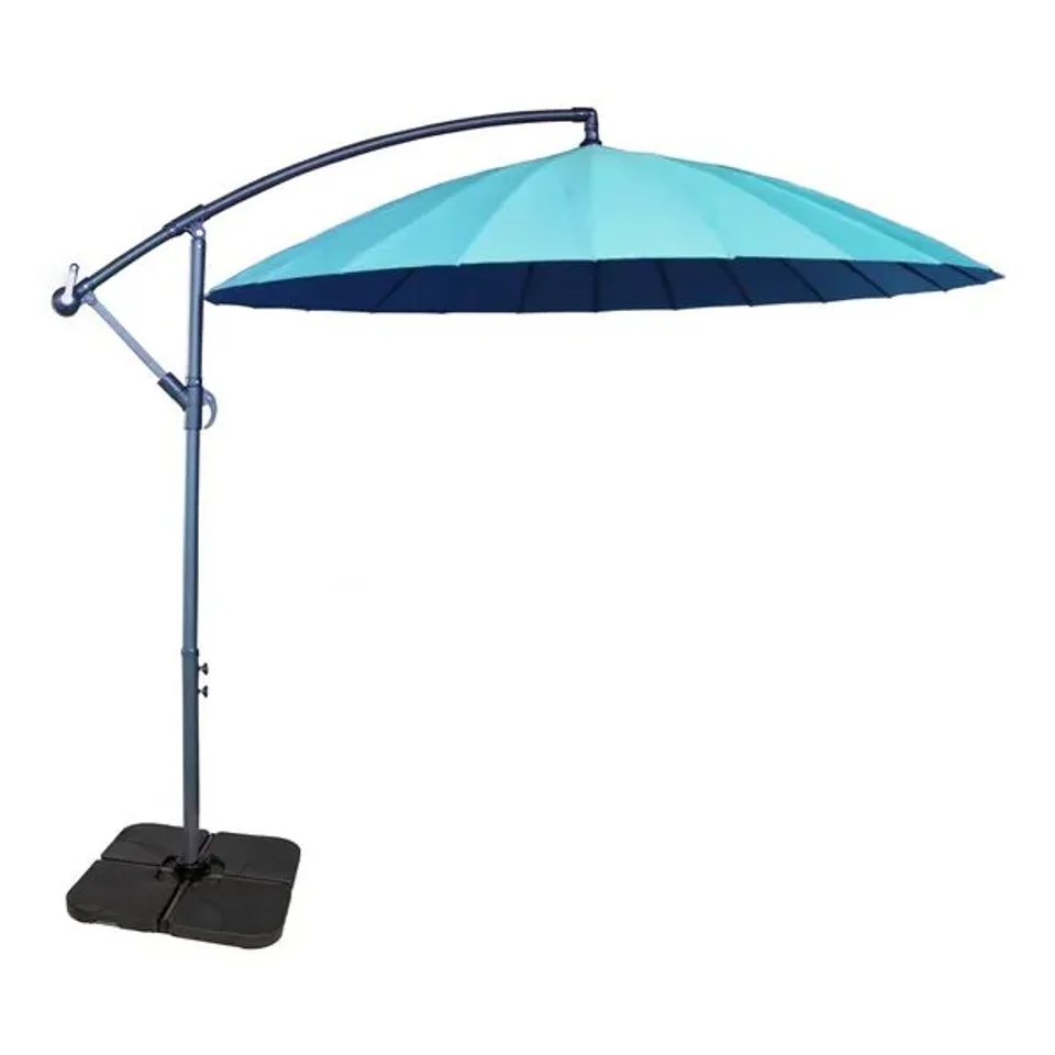 BOXED 3M SHANGHAI CANTILEVER PARASOL - BLUE (1 BOX)