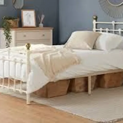 BOXED BIRLEA ATLAS SINGLE CREAM BED (1 BOX)