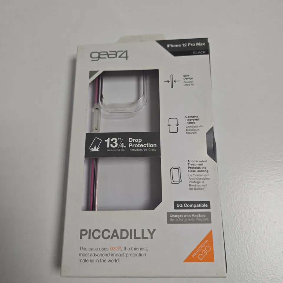 BOX OF APPROXIMATELY 30 ASSORTED PHONE CASES INCLUDING GEAR4 SAMSUNG GALAXY S9+, DECODED IPHONE 14 PRO MAX AND GEAR 4 IPHONE 12 PRO MAX