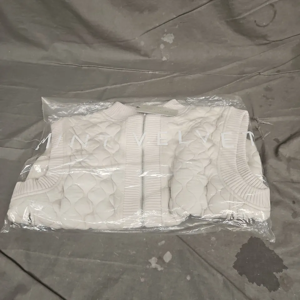 MINT VELVET QUILT GILET IN IVORY SIZE XL