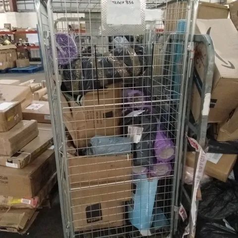 CAGE OF ASSORTED HOUSEHOLD GOODS AND PRODUCTS TO INCLUDE; SPORTS AND PET ITEMS ETC