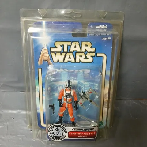 GEORGE LUCAS TOY FIGURE STAR WARS COMMANDER JORG SACUL REBEL PILOT CELEBRATION