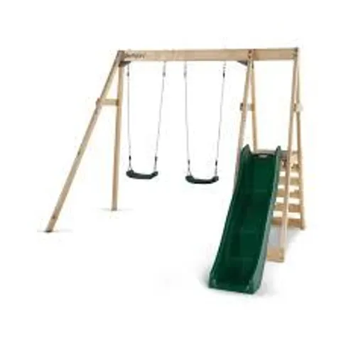 BOXED PLUM PLAY TAMARIN DOUBLE SWING SET AND SLIDE (3 PARTS)