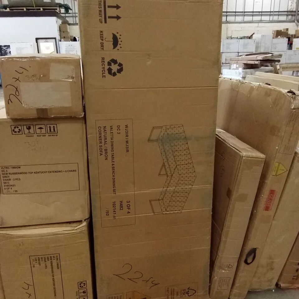 BOXED VALETTA CORNER DINING BENCH (1 BOX)