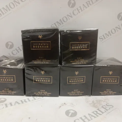 6 SEALED BOXED INTIMATELY BECKHAM MEN EAU DE TOILETTE NATURAL SPRAY - 6 X 75ML