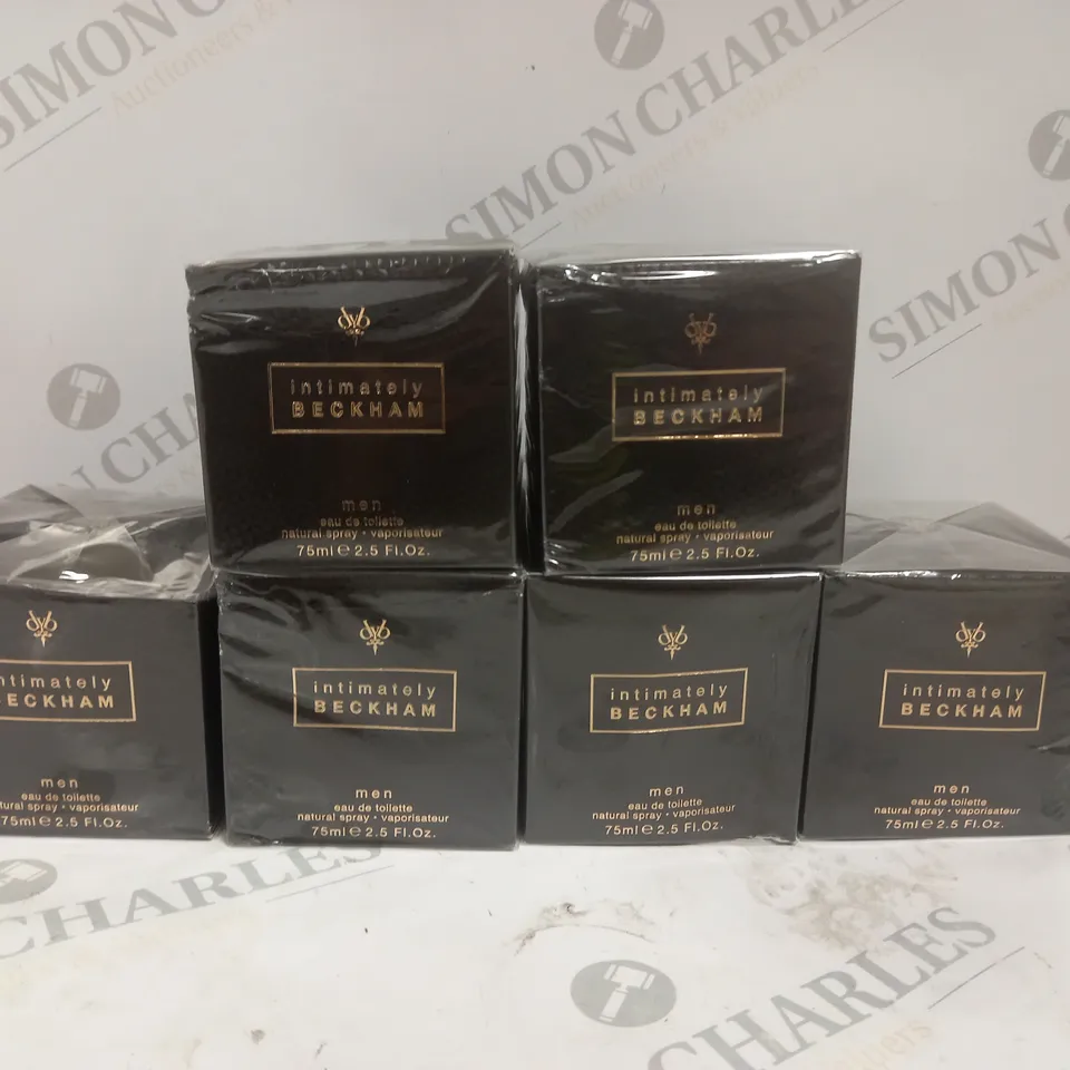 6 SEALED BOXED INTIMATELY BECKHAM MEN EAU DE TOILETTE NATURAL SPRAY - 6 X 75ML
