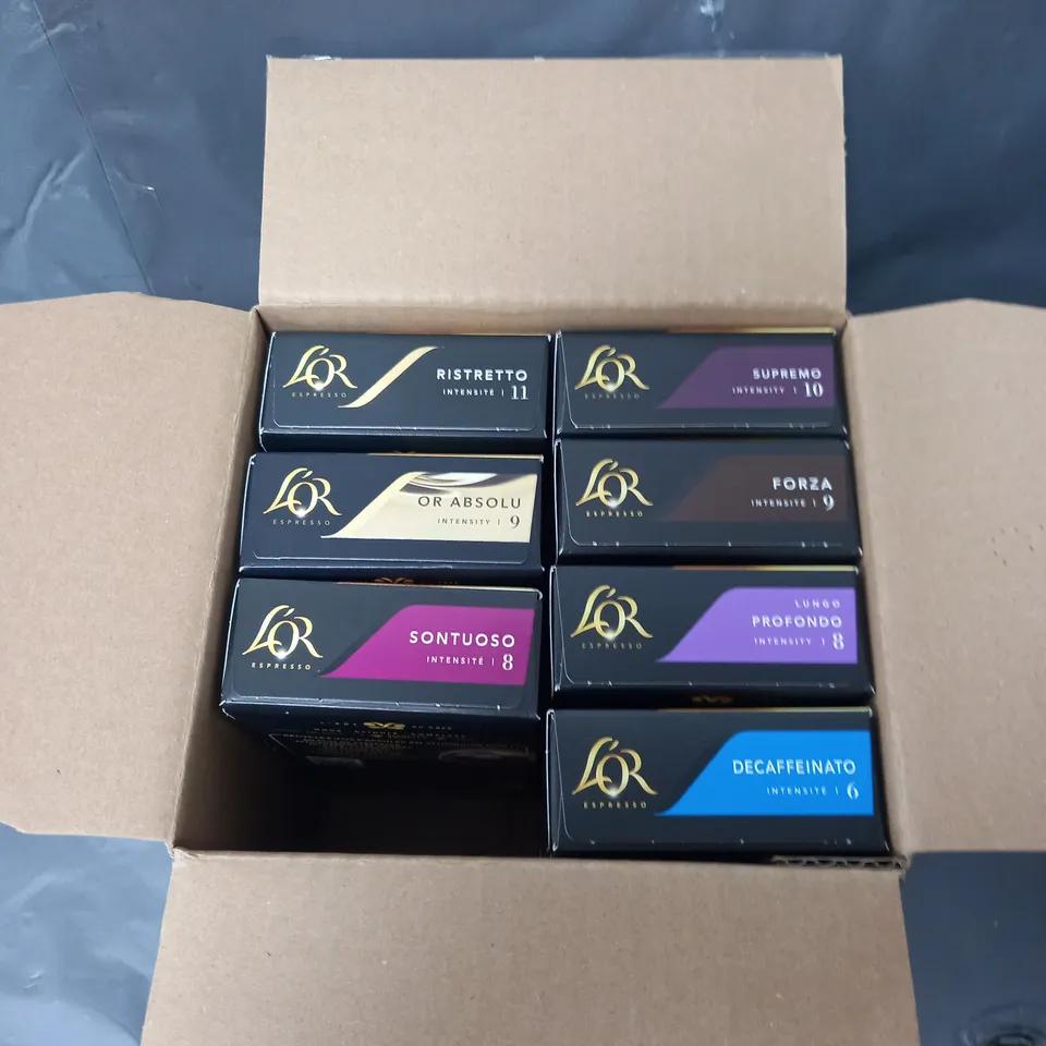BOXED X6 ASSORTED L'OR ESPRESSO CAPSULES 