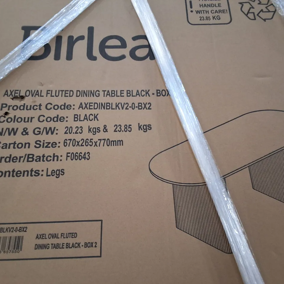 PALLET OF ASSORTED FLAT PACK FURNITURE PARTS TO INCLUDE VARIOUS DINING TABLE PARTS