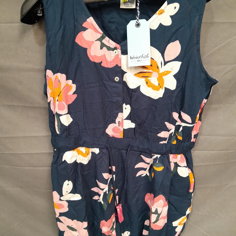 WEIRD FISH ECO VISCOSE PRINTED PLAYSUIT - 18