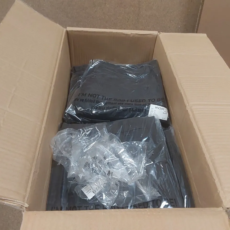 BOX CONTAINING APPROXIMATELY 10x BRAND NEW JD WILLIAMS BLACK MAXI SKIRTS - SIZE 16
