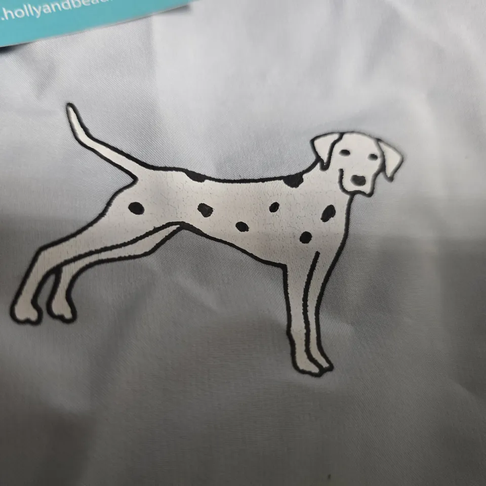 HOLLY & BEAU COLOUR CHANGING RAINCOAT – KIDS, DALMATIAN PRINT-SIZE SMALL- NO BAG 