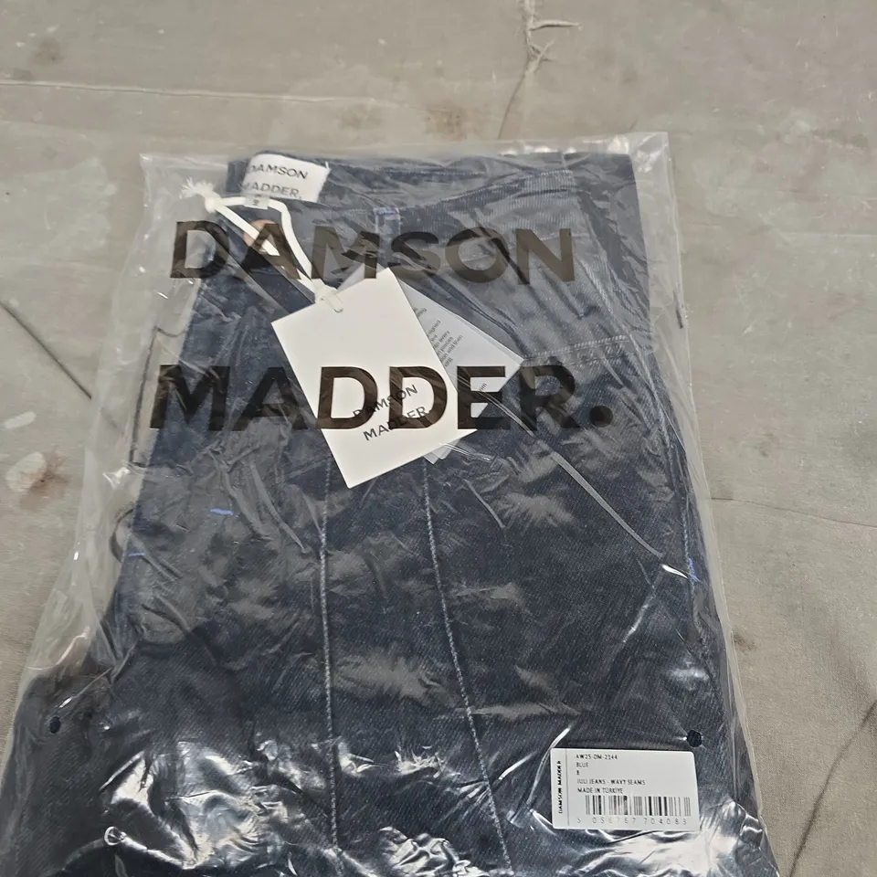 DAMSON MADDER DENIM JEANS – BLUE, IN ORIGINAL PACKAGING SIZE 8