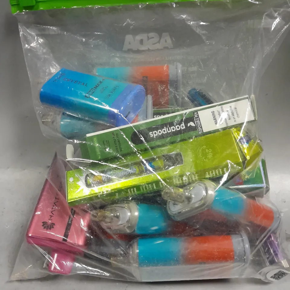 LARGE ASSORTMENT OF NEW BOXED & USED DISPOSABLE VAPING PENS